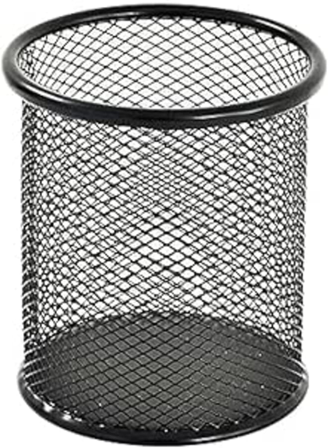 Pen-Pencil Desk Holder Round Metal Mesh Office Desk Table Tool Organizer Pen, Pencil Holder for Office, Home and Study Table(Set of 1 Pcs)